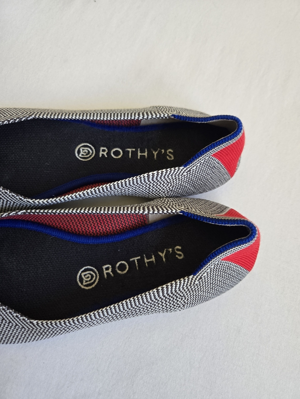 Rothy's The Flat Shoes Shale Cherry Ribbon Ballet Flats Gray Size 8 - Picture 4 of 12